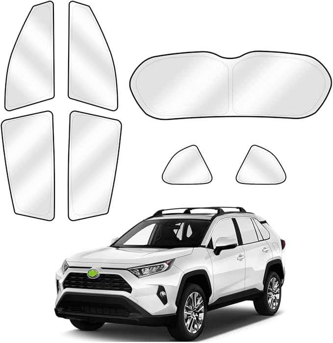 Sunshades for 2013-2018 Toyota RAV4 Accessories Sun Shade Side Rear Window Shade Cover Sun Visor Shield Privacy Protection for Camping Keep Vehicle Cool Black 7PCS