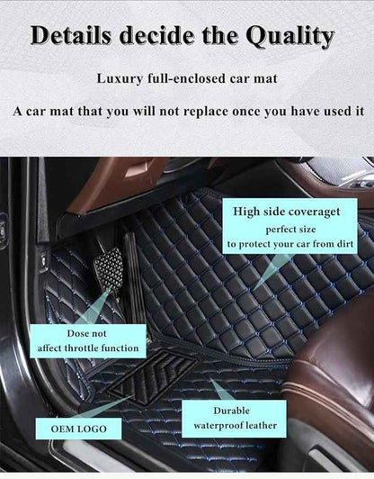 MAEVEN Customized Leather car Floor mats Suitable for 99% of car Models All-Weather Protection Waterproof Anti Slip Men's Women's car Liners (Grey)