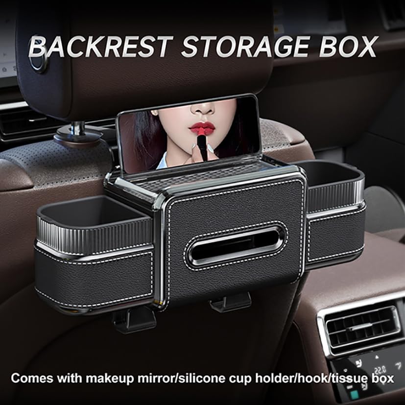 6-in-1 Car Headrest Backseat Organizer, Back Seat Car Organizer and Storage