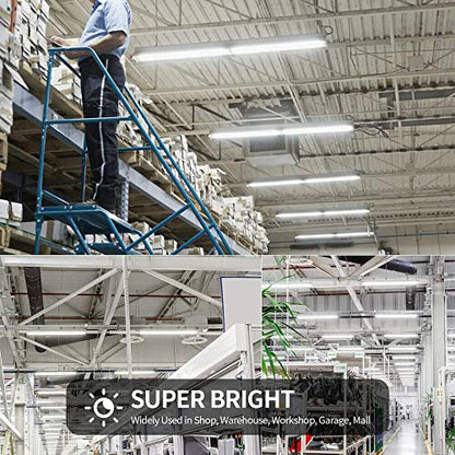 6-Pack), 8FT LED Shop Light, Super Bright 120W Shop Lights, 19800LM 5000K 8 Foot Led Lights, Linkable 96" Shop Lights Lighting for Garage with Plug, U Shape T8 8' Led Light Fixtures (6 Count)