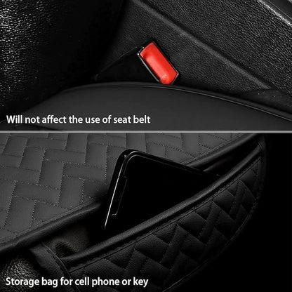 West Llama Full Set Car Seat Covers for Front and Rear Bottom Seats Only, Luxury PU Leather Car Seat Pads Protectors Waterproof and Wear-Resistant,Black