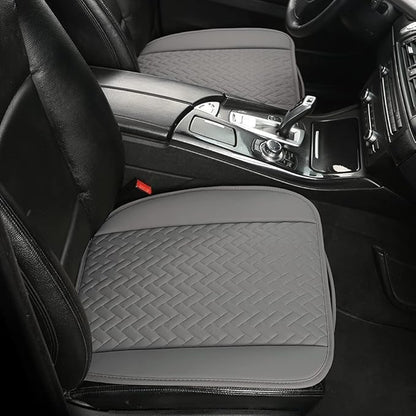 West Llama Full Set Car Seat Covers for Front and Rear Bottom Seats Only, Luxury PU Leather Car Seat Pads Protectors Waterproof and Wear-Resistant,Gray