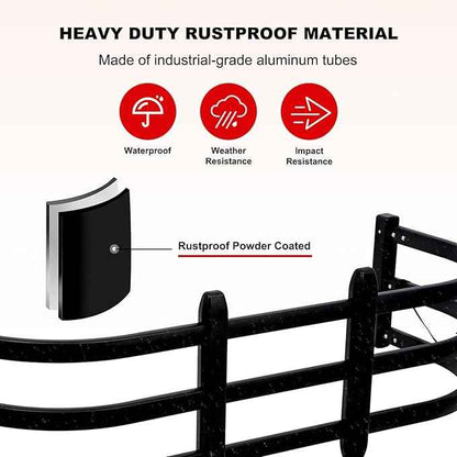 Truck Bed Extender, Bilateral Retractable Tailgate Extender, Aluminum Adjustable Size 52"-62.6"L x 23"-26.7"W x 18"H, Fits Chevy Silverado & GMC Sierra, Ford F-Series, Dodge Ram, Tundra, Nissan Titan