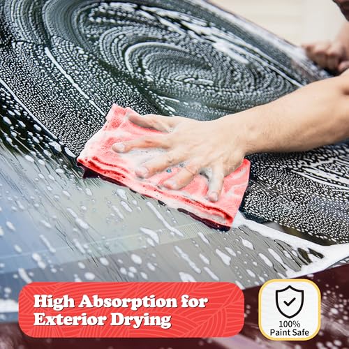 Shop Towels Red Microfiber Cleaning Cloth Bulk (200 Count)