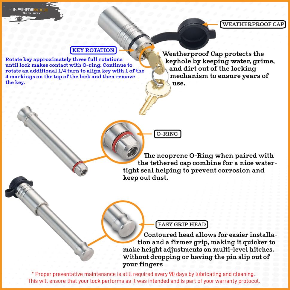 61101 Receiver Lock For 1.25" Receiver