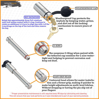 61101 Receiver Lock For 1.25" Receiver