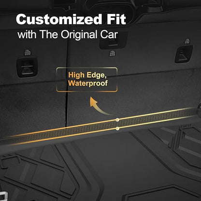 Upgraded Wrangler JL Trunk Mat | AOMSAZTO Cargo Liner for 2018-2026 Jeep Wrangler JL 4X4 Without OEM Subwoofer, All Weather Upgrade Cargo Mat Rubber for Wrangler JL-(Not for JK or 4XE)
