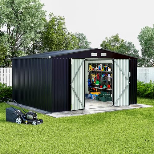 8x10 FT Metal Storage Sheds Outdoor