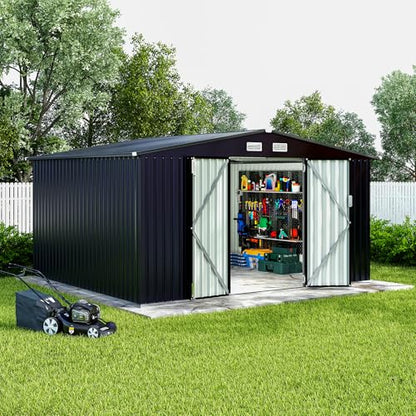 8x10 FT Metal Storage Sheds Outdoor