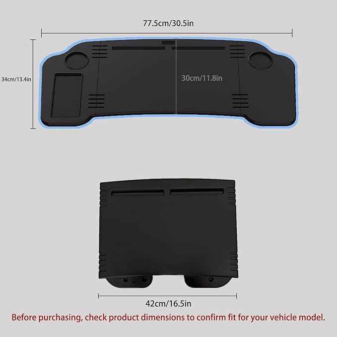 Car Desk for Tesla Model 3 Y, Foldable Tesla Desk for Laptop, Car Table Tray for Tesla Passenger Seat, Tesla Table Travel Tray for Kids, Food & Tablets, Tesla Tray Long Trip Essentials
