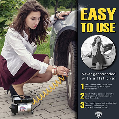 Tire Inflator Portable Air Compressor