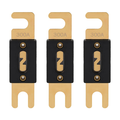 300A ANL Fuse 300 Amp Inline Blade Fuses 32V for Car Audio Inverter Automotive Stereo (Pack of 3 pcs)