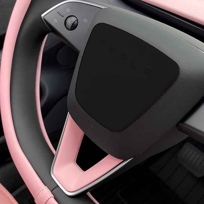 frani Center Console Cover 5Pcs Set for Tesla Model 3 2024-2026 Highland and Model Y Juniper 2025,Tesla Interior Center Console Cover Decor Accessories Pink