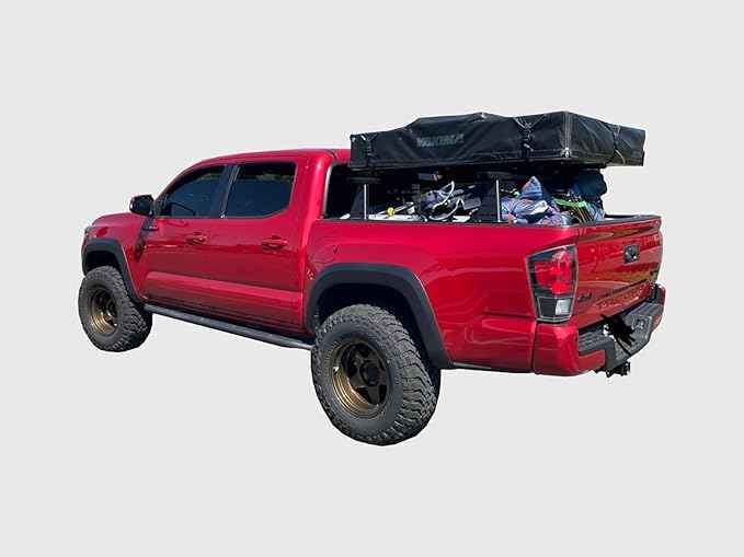 Universal Overland Truck Bed Cargo Rack, Heavy Duty Low Profile 10" Platform (Small)