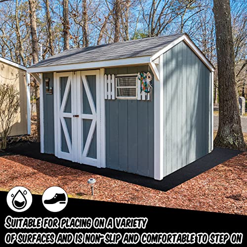 Shed Floor Mat 4 x 7 ft Outdoor Waterproof Nonslip Durable Storage Sheds Protector Rug for Carport Patio Garage Garden Spring Summer Outdoor