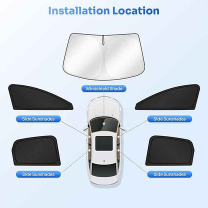 Sunshades for 2025 2026 Nissan Murano Accessories Windshield Sun Shade Side Rear Window Shade Cover Sun Visor Shield Privacy Protection for Camping Keep Vehicle Cool Black 5PCS