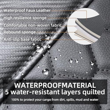 Carbon Fiber Leather Car Seat Covers Front 2PC Waterproof Black (2 Count)