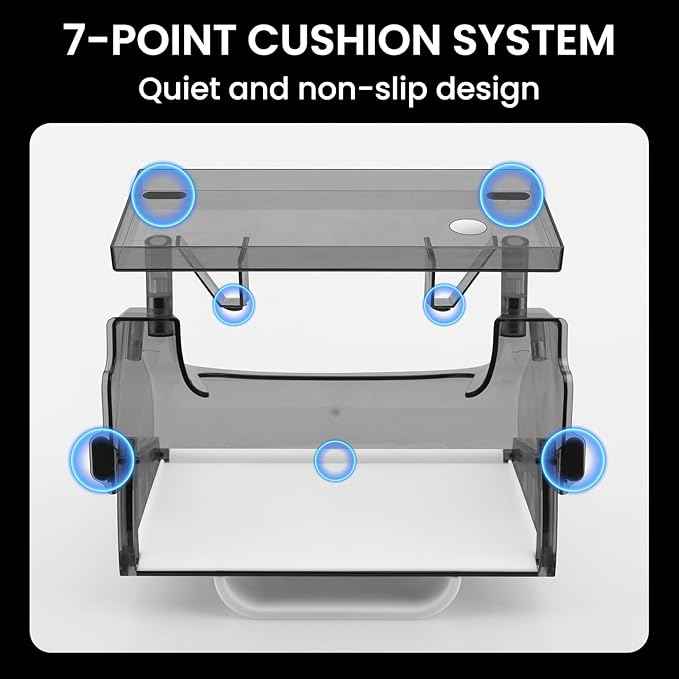 for Tesla Model Y Juniper Under Screen Storage Organizer 2025-2026/Model 3 Highland 2024-2026, Hideable Center Console Organizer Tray for Tesla Model Y Juniper Accessories, White