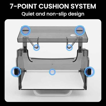 for Tesla Model Y Juniper Under Screen Storage Organizer 2025-2026/Model 3 Highland 2024-2026, Hideable Center Console Organizer Tray for Tesla Model Y Juniper Accessories, White