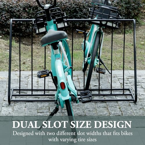 6 Bike Metal Rack Stand Freestanding Garage Bicycle Storage