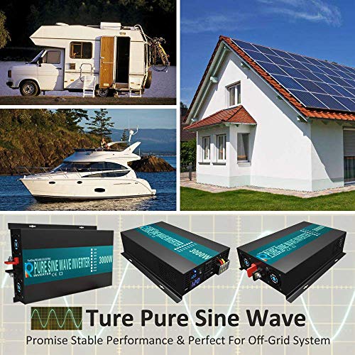 3000W 12V Pure Sine Wave Solar Power Inverter DC AC Converter
