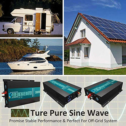 3000W 12V Pure Sine Wave Solar Power Inverter DC AC Converter