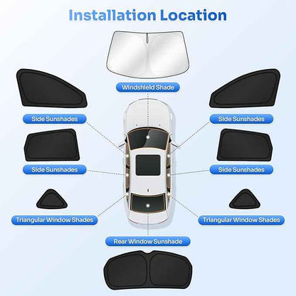 Sunshades for 2019-2025 2026 Acura RDX Accessories Windshield Sun Shade Side Rear Window Shade Cover Sun Visor Shield Privacy Protection for Camping Keep Vehicle Cool Black 8PCS