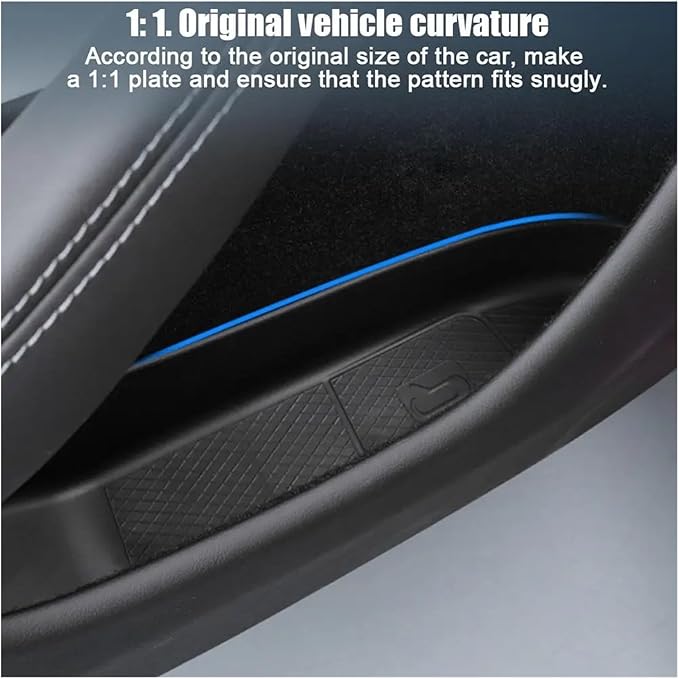 The Car Storage Box Is Suitable Compatible For Tesla Model 3 Highland 2024 Door Slot Storage Box And Car Modification Accessories(Color:Grey)