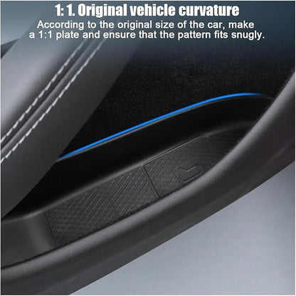 The Car Storage Box is Suitable Compatible for Tesla Model 3 Highland 2024 Door Slot Storage Box and Car Modification Accessories(Color:Black)