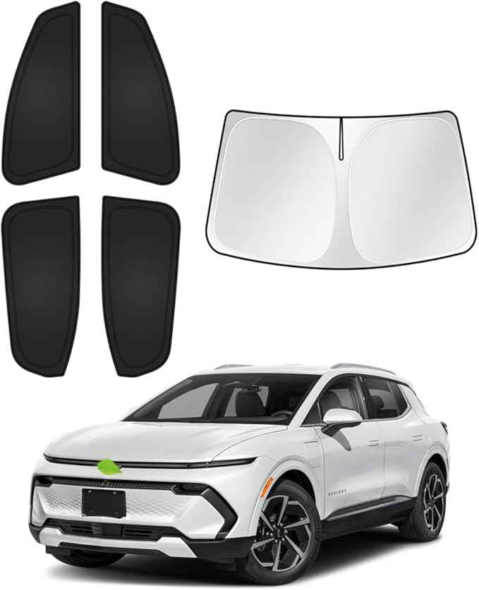 Sunshades for 2024-2025 2026 Chevrolet/Chevy Equinox EV Accessories Windshield Sun Shade Side Rear Window Shade Cover Sun Visor Shield Privacy Protection for Camping Keep Vehicle Cool 5PCS