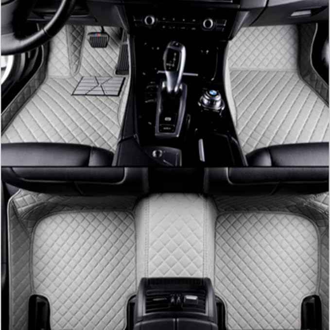Custom Making Car Floor Mats Compatible with Audi BMW Mercedes-Benz Toyota Lexus Honda Infiniti Nissan Hyundai Kia All Models 2005-2026 (Light Gray)