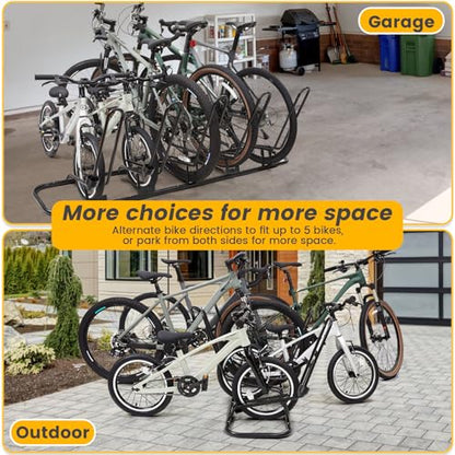Floor Bike Rack for 5 Bikes