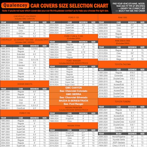 Car Cover Waterproof All Weather Full Outdoor Pickup Truck Cover Rain UV Protection