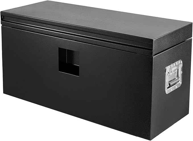 GarveeLife Heavy Duty Steel Truck Bed Tool Box – Weatherproof & Lockable Storage with Dual Gas-Shock Lids, Drill-Proof Security, Global Fit for Pickup, Trailer, RV – Secure Truck Bed Toolbox