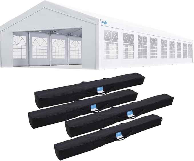 Quictent 20x60 Heavy Duty Party Tent for Parties Outdoor Large Canopy Wedding Event Shelter Wedding Tents for Parties with Storage Bags(Church)