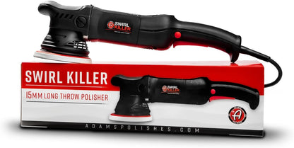 Adam's Polishes Swirl Killer 15mm Car Polisher - Buffer Polisher Dual Action Machine | Use W/Car Polish, Polishing Compound, or Car Scratch Remover | Detailing Car Wash Clay Bar Ceramic Coating