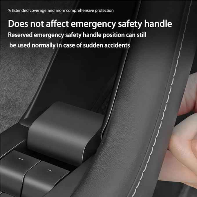 GGCLIMAX Car Organizers And Storage Door Handle Storage Box Compatible with Tesla Model 3/Y 2021-2025 Anti-Slip Scratch-Resistant Organizer With Non-Slip Mat(B 2PCS)