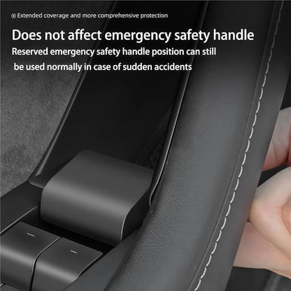 GGCLIMAX Car Organizers And Storage Door Handle Storage Box Compatible with Tesla Model 3/Y 2021-2025 Anti-Slip Scratch-Resistant Organizer With Non-Slip Mat(4PCS)