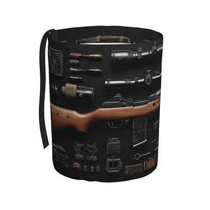 Gun Military Gear Arsenal Set Car Trash Can Waterproof Hanging Trash Bin Collapsible Garbage Can for Car Accessories Travel Camping Kitchen Home
