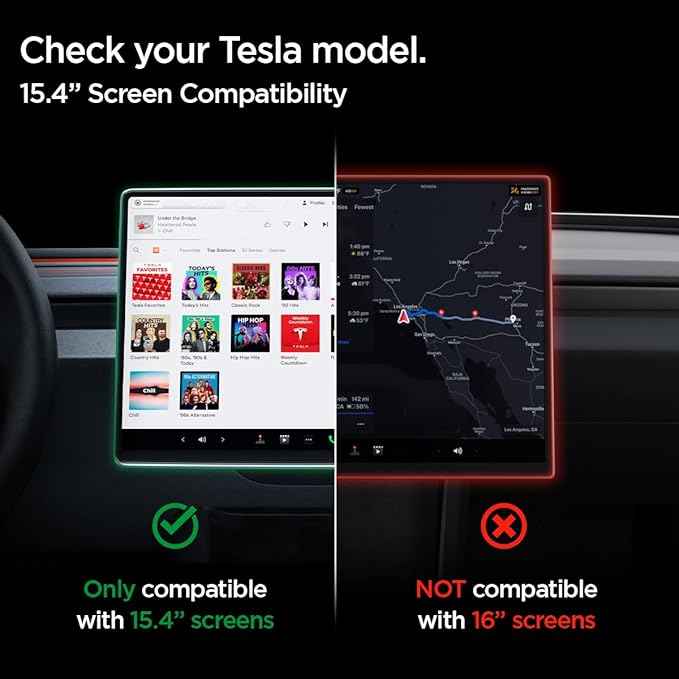 Spigen Tempered Glass Screen Protector [GlasTR EZ FIT] designed for Tesla Model 3 (2024/2025/2026), Model Y (2024-2025), Model Y Standard 2026 15.4" Dashboard Touchscreen - Matte/Anti Glare/Anti Finger Print