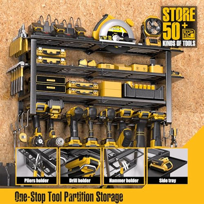 420LB Capacity Power Tool Organizer with Charging Station & 6 Outlets
