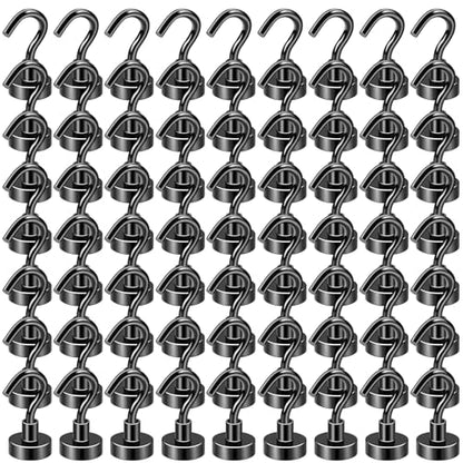 Magnetic Hooks 75pcs 30lbs Cruise Essentials 2026 Magnet Hook Black (75 Count)