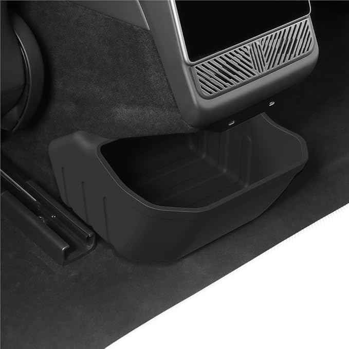 GGCLIMAX Car Organizers And Storage Silicone Rear Floor Storage Box Compatible with Tesla Model 3 2023-2024 Custom Fit Organizer Car Organizer(GRAY)