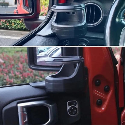 Car Door Cup Holder ABS Door Window Bottle Organizer Stand Car Accessories for Jeep Wrangler JL 4-Door JT Gladiator 2018-2023,Right