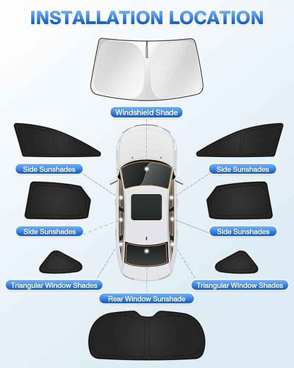 Sunshades for Lexus NX 2022-2025 2026 Accessories Windshield Sun Shade Side Rear Window Shade Cover Sun Visor Shield Privacy Protection Keep Vehicle Cool Black 8PCS