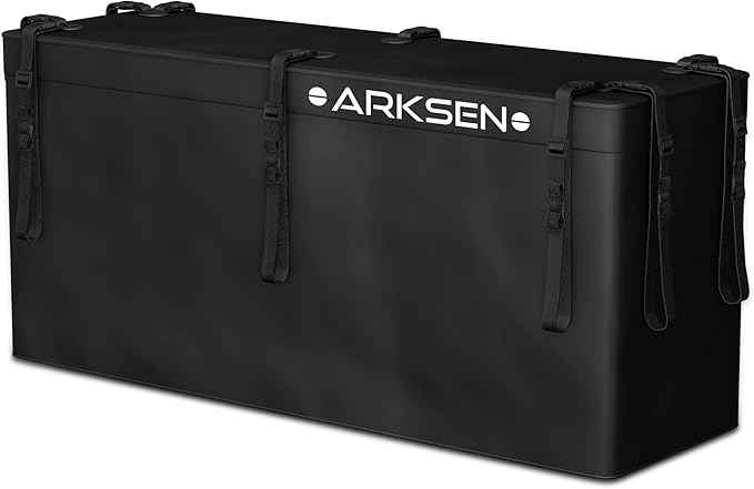 ARKSEN Hitch Cargo Carrier Bag for 19" x 53" Baskets Waterproof 10.75 Cubic Feet Large Capacity Luggage Storage (50" L x 16" W x 23" H) for Car Truck SUV RV or Trailer