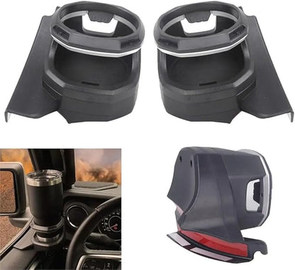 Car Door Cup Holder ABS Door Window Bottle Organizer Stand Car Accessories for Jeep Wrangler JL 4-Door JT Gladiator 2018-2023,Left