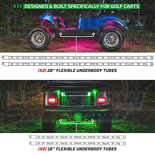 12pc Million Color LED Golf Cart Underglow Kit for 12V 4