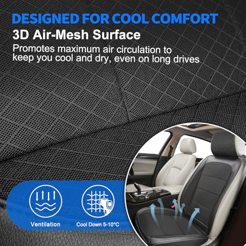 1 Pack Black Ventilated Cooling Mesh Car Seat Covers