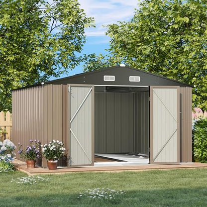 10x10 FT Outdoor Storage Shed with Floor Frame